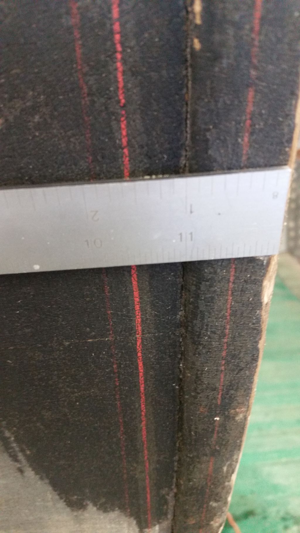 Pin strips on outside of back